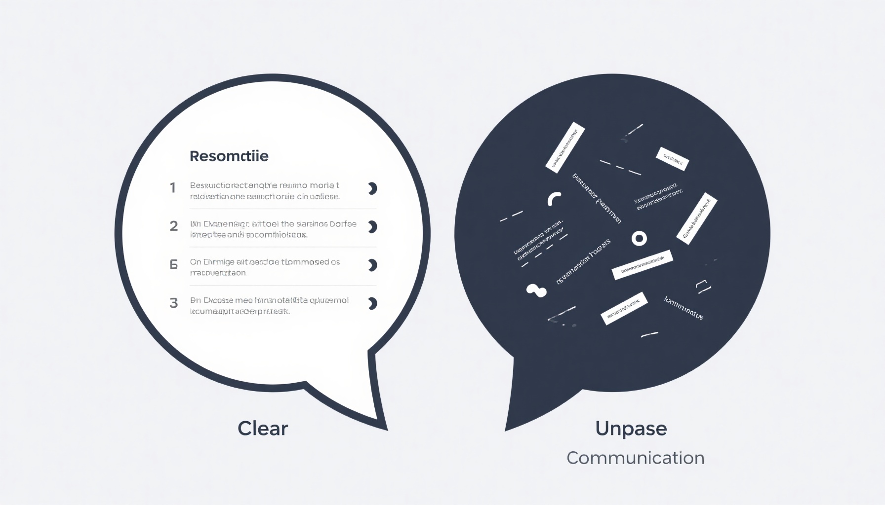 Split-screen comparison showing structured vs unstructured interview responses